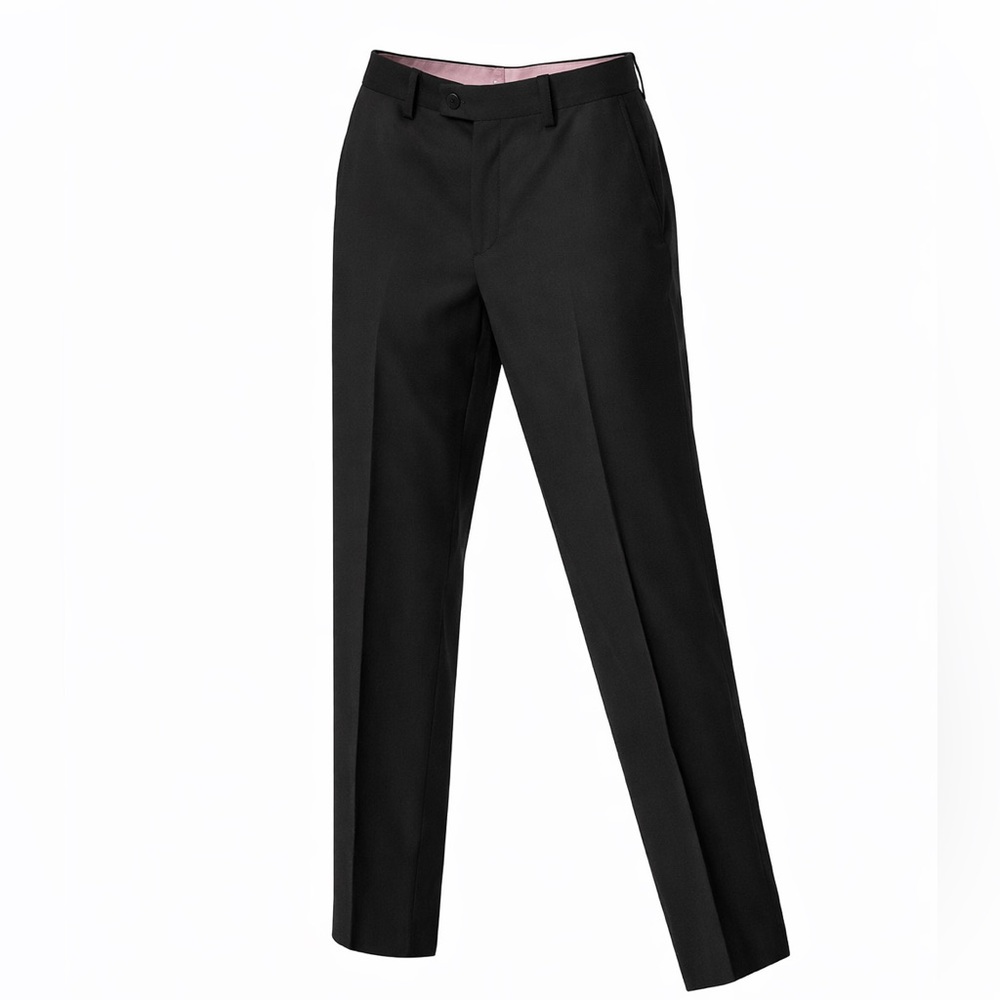 Lanificio De Biella Mens Wool Sienna Suit Pants Size 32R Black Lightweight​​​